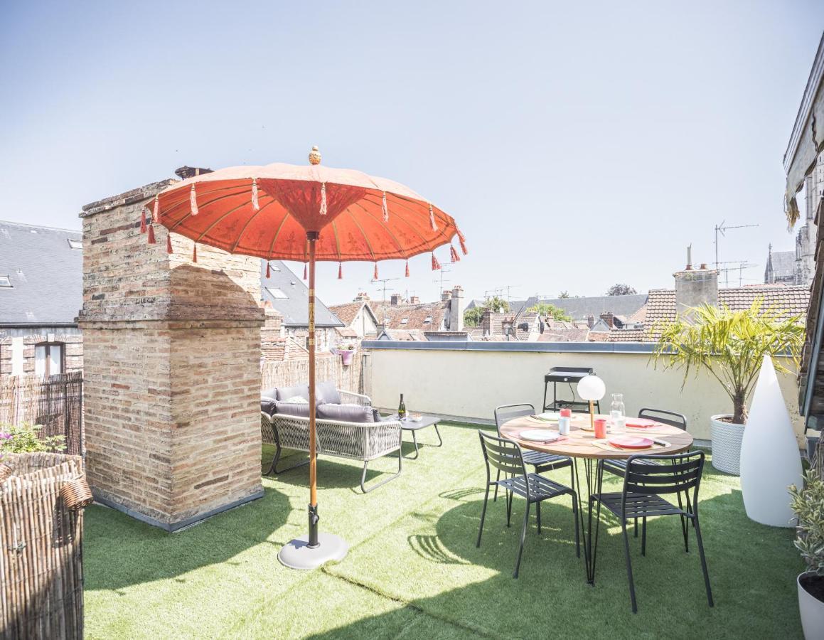 Le Rooftop - Vue Cathedrale - Climatisation ทรัวส์ ภายนอก รูปภาพ
