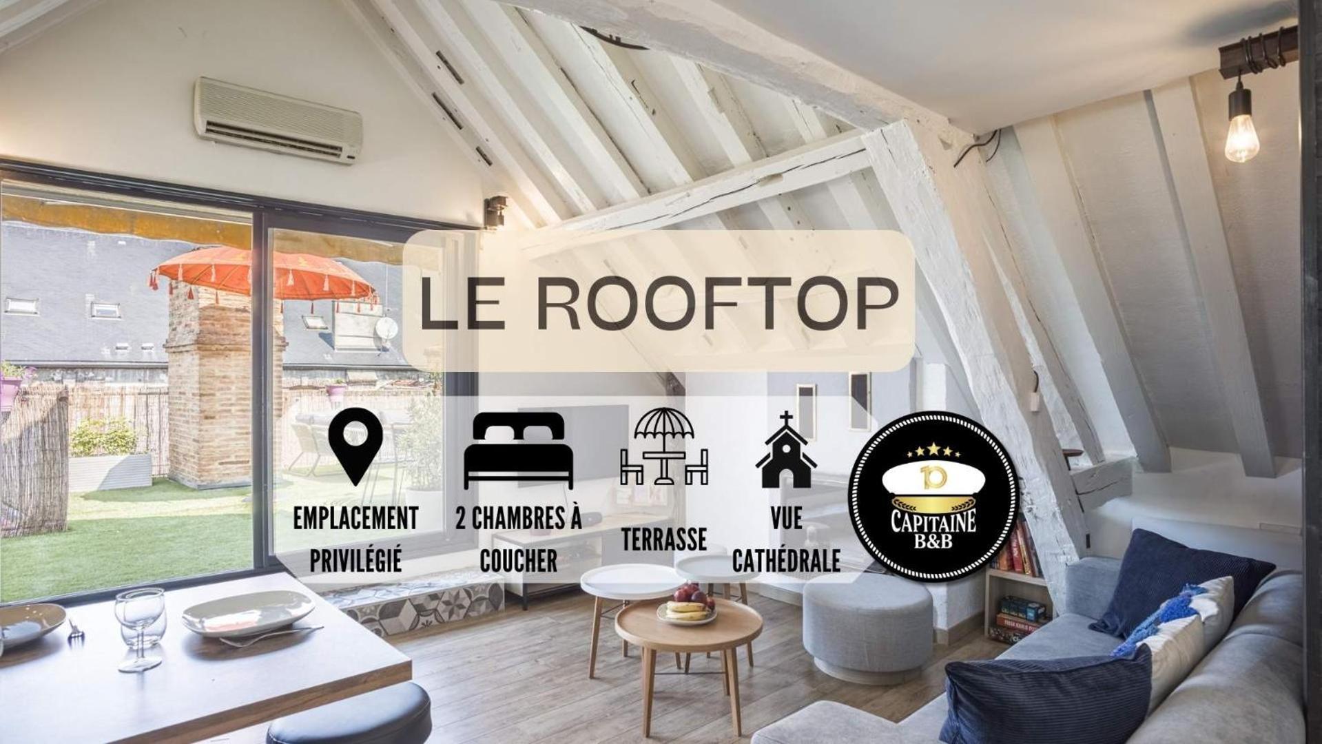 Le Rooftop - Vue Cathedrale - Climatisation ทรัวส์ ภายนอก รูปภาพ